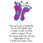 Printable Footprint Butterfly Mother's Day Poem