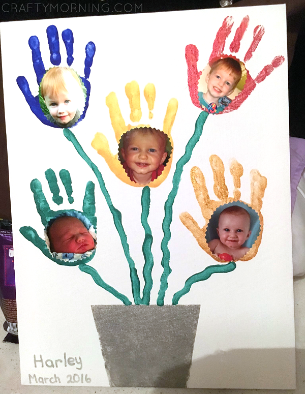 Flower Handprint Bouquet (Photo Keepsake Gift)
