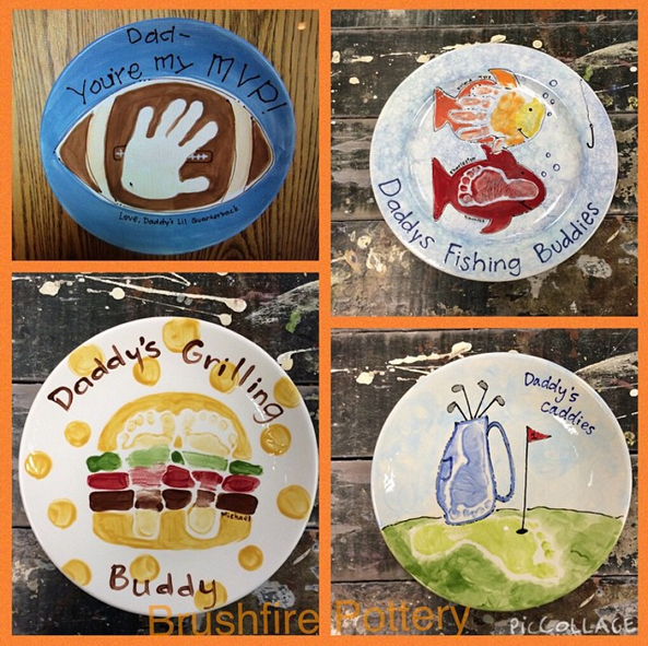 footprint-fathers-day-plates-kids-gift-crafts