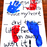 "These Little Hands Stole my Heart..." Handprint/Footprint Canvas