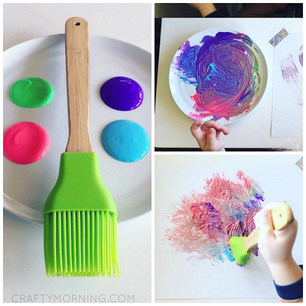 Pastry Brush Painting Idea