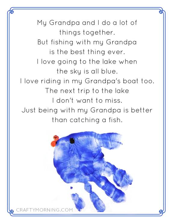 Fishing with Grandpa/Daddy Printable Poems