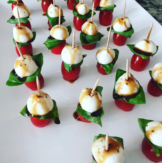 Caprese Skewers with Balsamic Drizzle