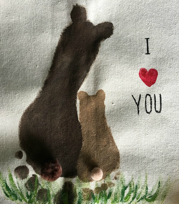 Footprint Bears Keepsake for Mommy or Daddy