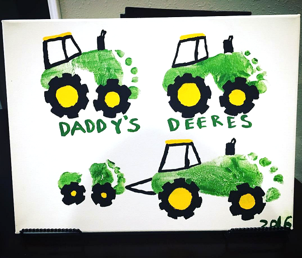 Daddy’s Deeres (Footprint Tractor Gift)
