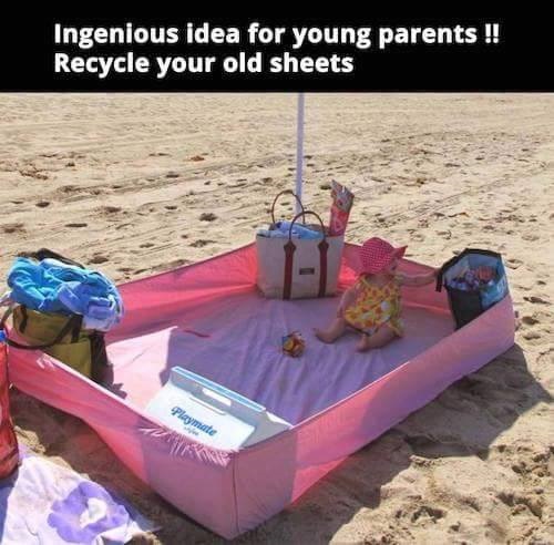 fitted-sheet-summer-beach-hack-for-kids
