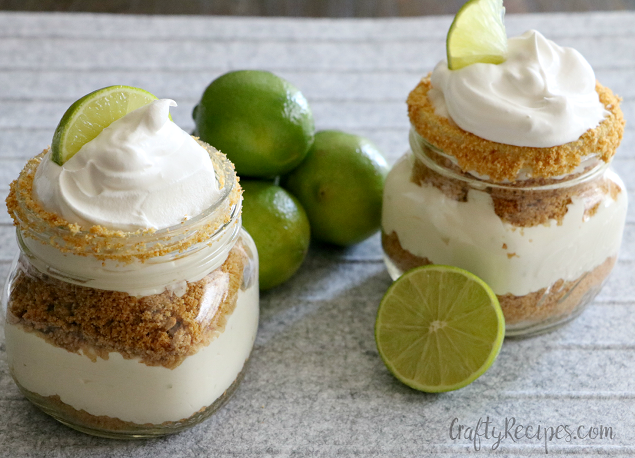 No Bake Key Lime Cheesecake Pie in a Jar