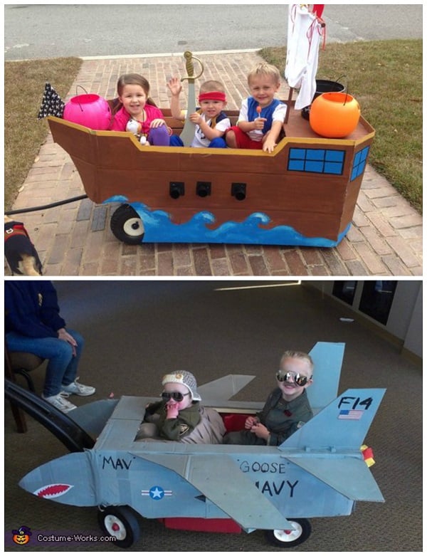 kids-halloween-costumes- on-wagon