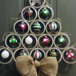 Mason Jar Lid Christmas Tree Door Hanger