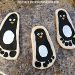 Salt Dough Footprint Penguin Ornaments