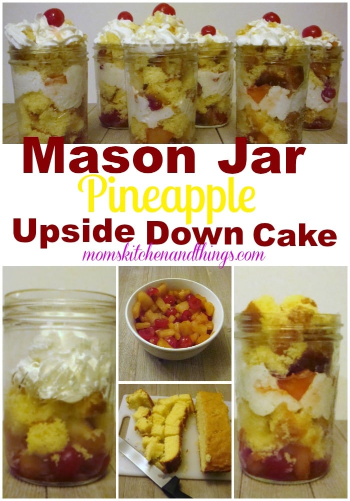 Mason Jar Pineapple Upside Down Cake