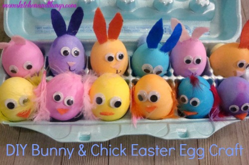 DIY Bunny & Chick Easter Egg Craft