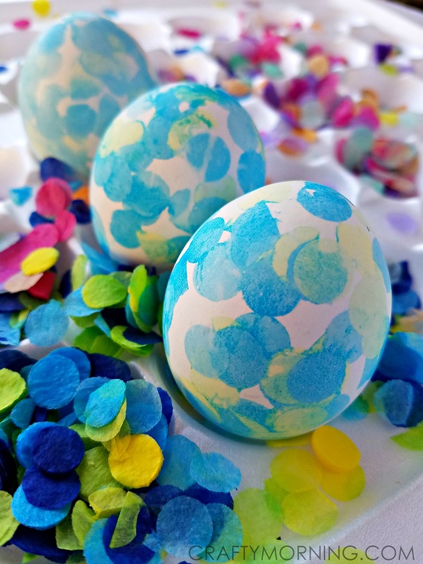 Confetti Tissue Paper Easter Eggs