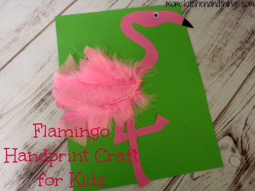 Flamingo Handprint Craft For Kids