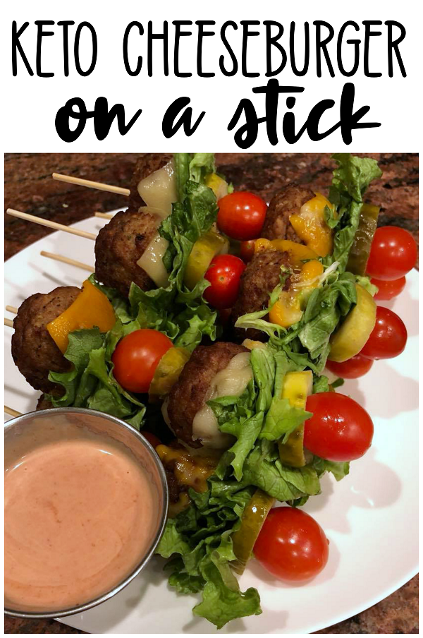 Keto Cheeseburger on a Stick