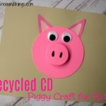 Recycled CD Piggy Craft for Kids