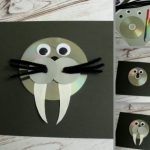 Recycled CD Walrus Craft for Kids