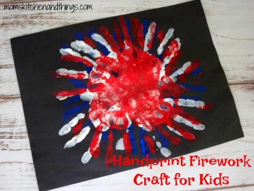 Handprint Firework Craft for Kids