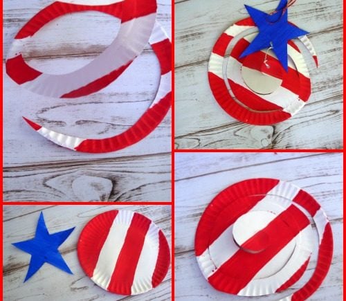 Patriotic Paper Plate Wind Catcher
