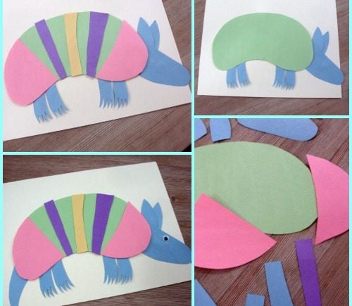 Rainbow Armadillo Craft for Kids