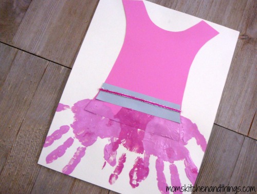Ballerina Dress Handprint Craft