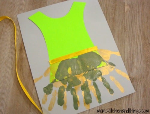 TinkerBell Fairy Dress Handprint Craft
