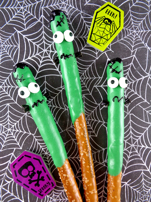 Frankenstein Pretzel Rods