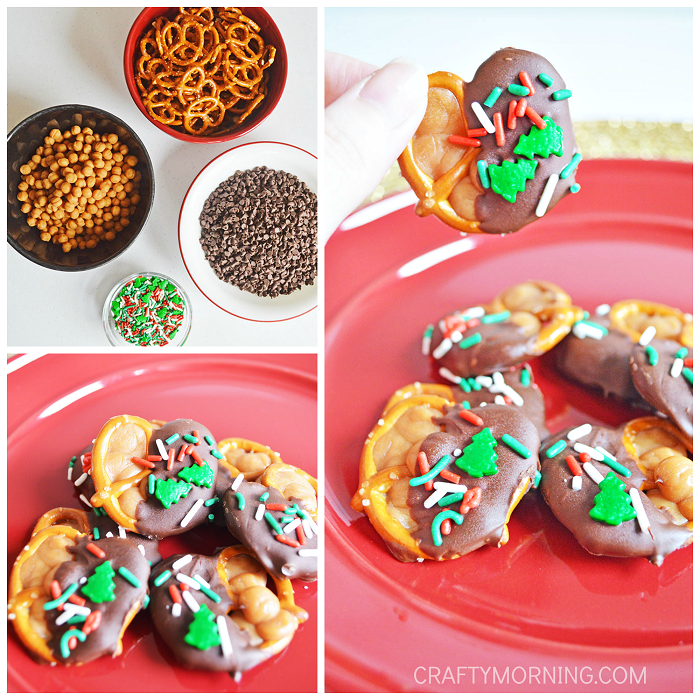 Caramel Pretzel Bites for Christmas