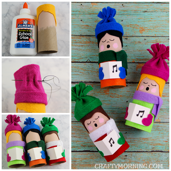 Toilet Paper Roll Christmas Carolers