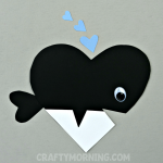 Valentine Heart Orca Whale Craft