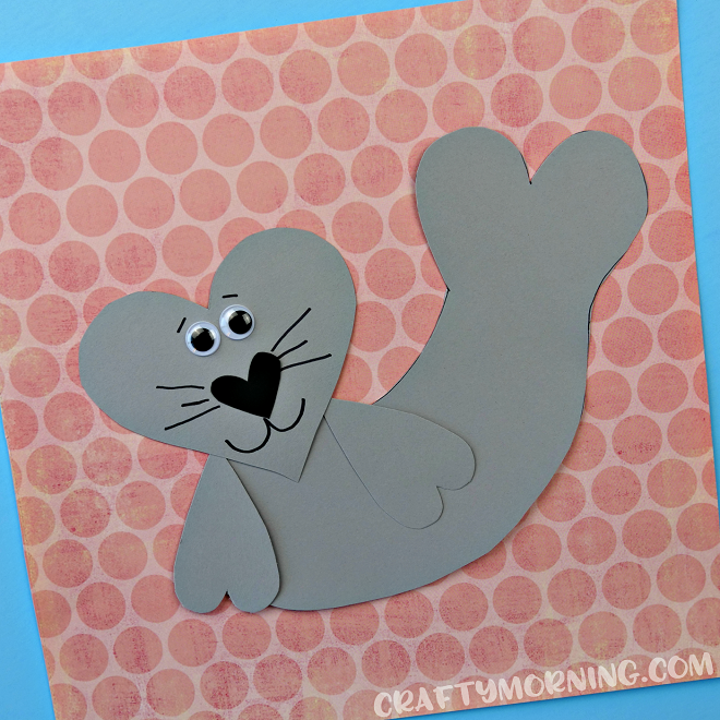 Heart Shaped Seal Valentine Craft