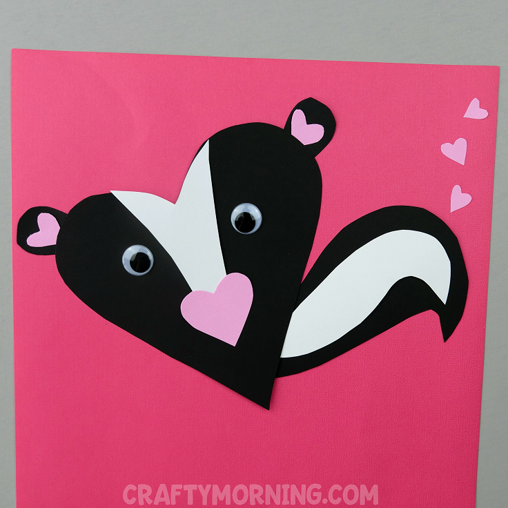 Heart Skunk Valentine Craft