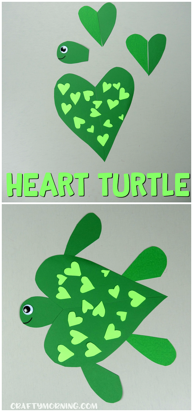 Heart Turtle Valentine Craft   Crafty Morning