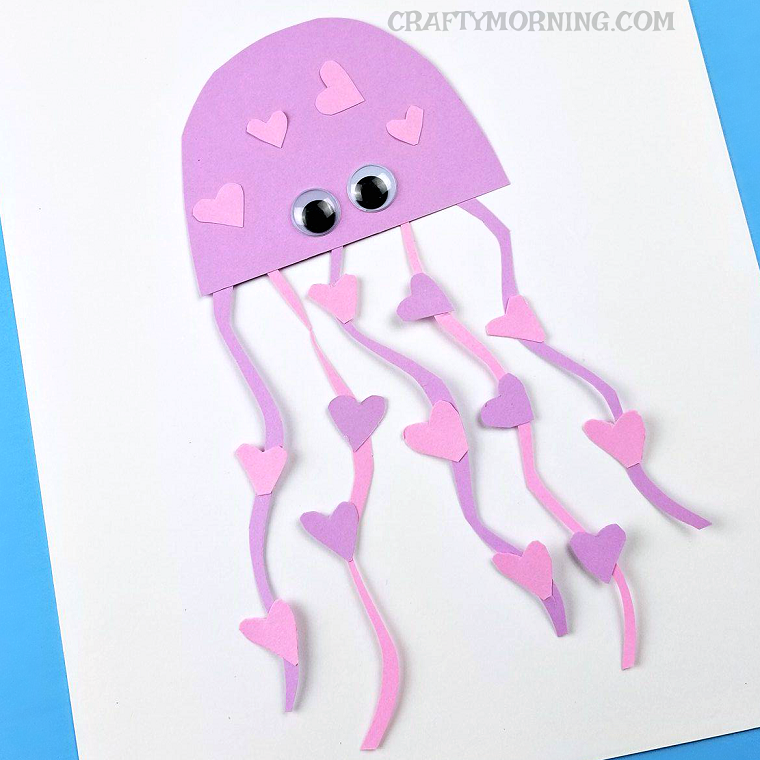 Heart Jellyfish Valentine Craft