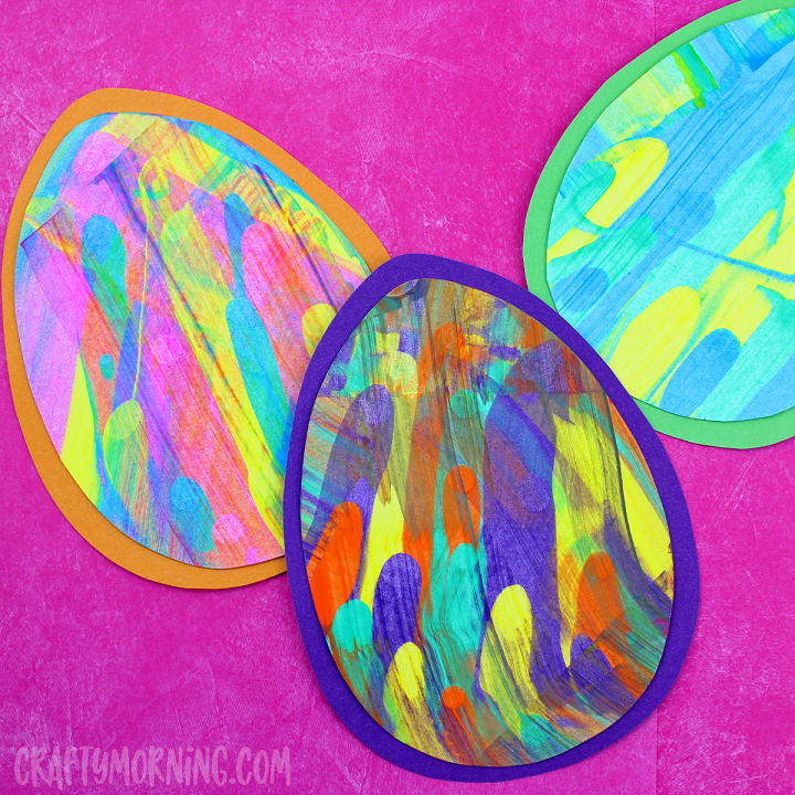 Easter Egg Paint Scrape Craft