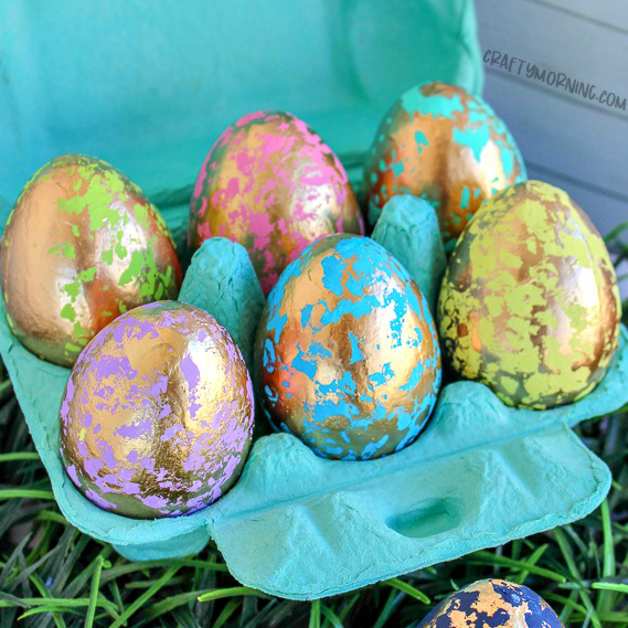 Gold Foil Easter Eggs