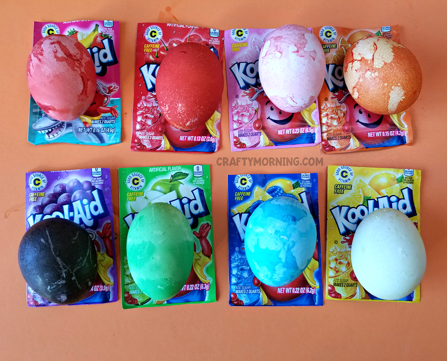 Kool-aid Easter Egg Decorating Idea