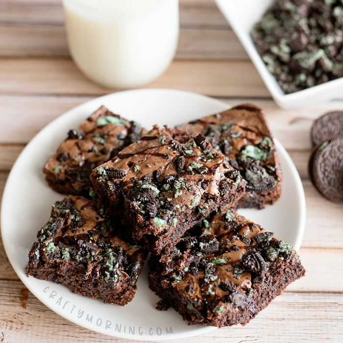 Mint Oreo Brownies