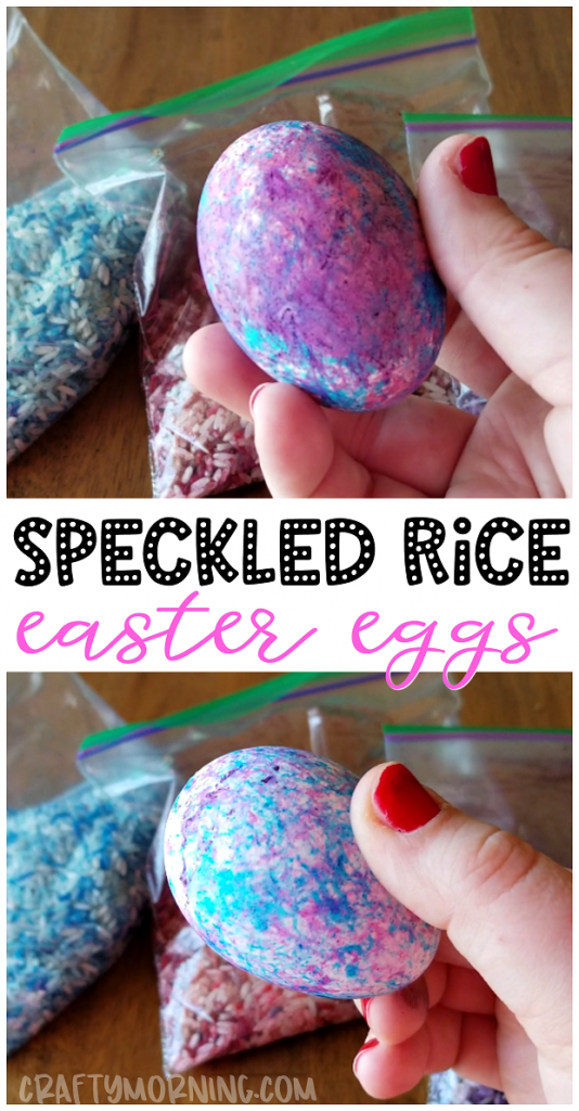Rice Shake Easter Eggs in Ziploc Bags Crafty Morning