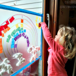 Sticky Rainbow Wall (Kids Activity)