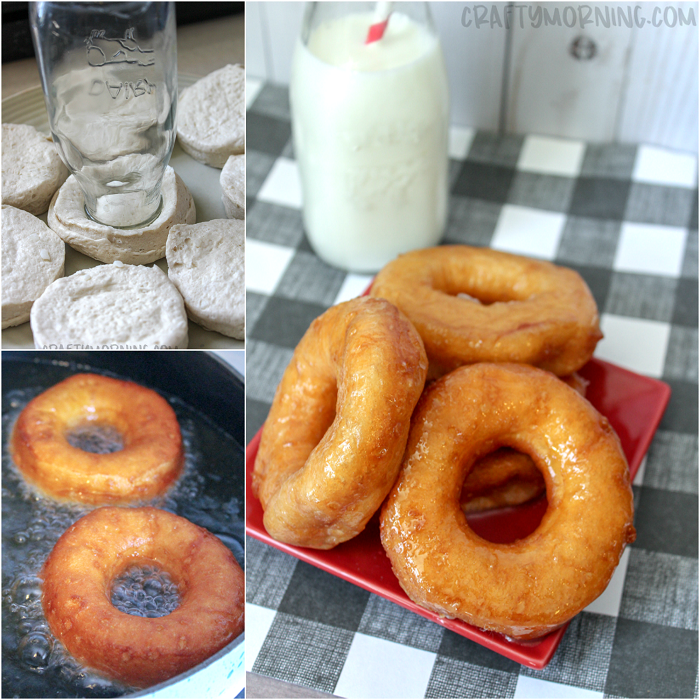 Canned Biscuit Glazed Doughnuts