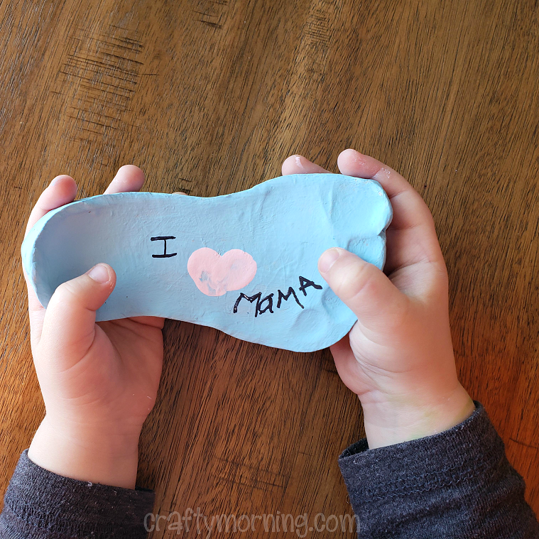 Clay Footprint Jewelry Dish Keepsake
