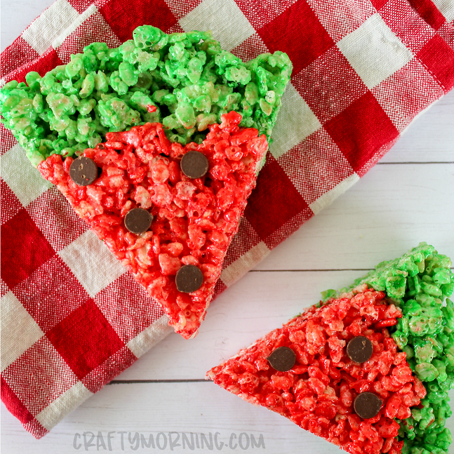 Rice Krispie Watermelon Treats