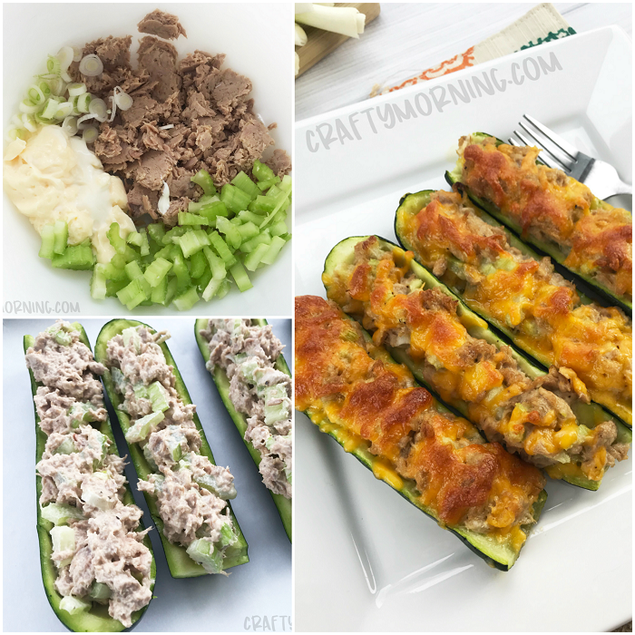 Keto Tuna Zucchini Boat Melts