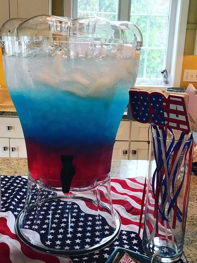 Red, White, and Blue Layered Punch