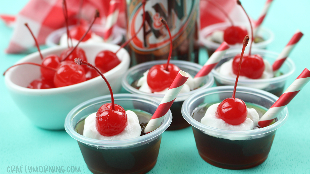Root Beer Float Jello Shots
