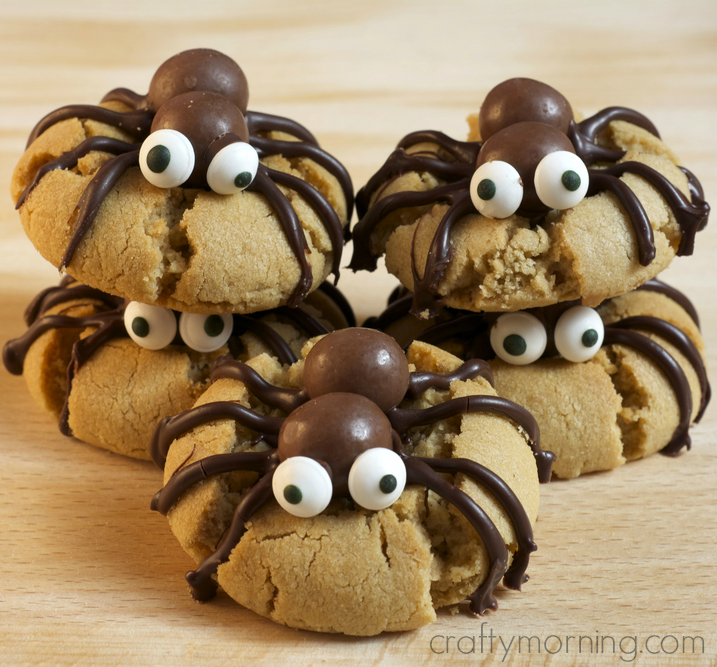 Peanut Butter Spider Cookies