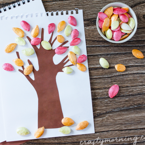Pumpkin Seed Fall Tree Craft