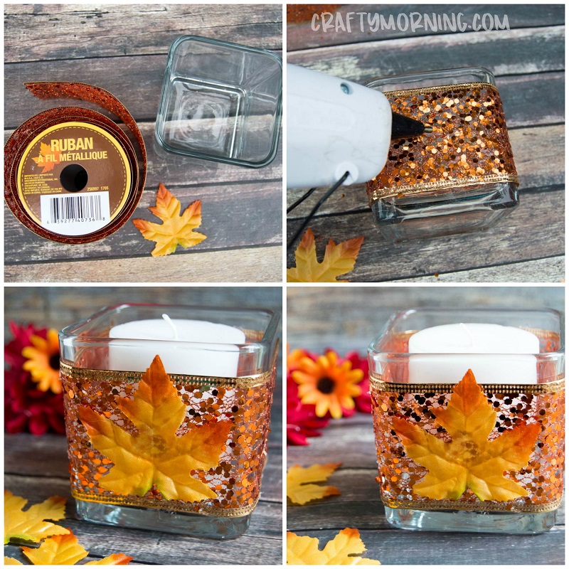 Easy Fall Candle Holder