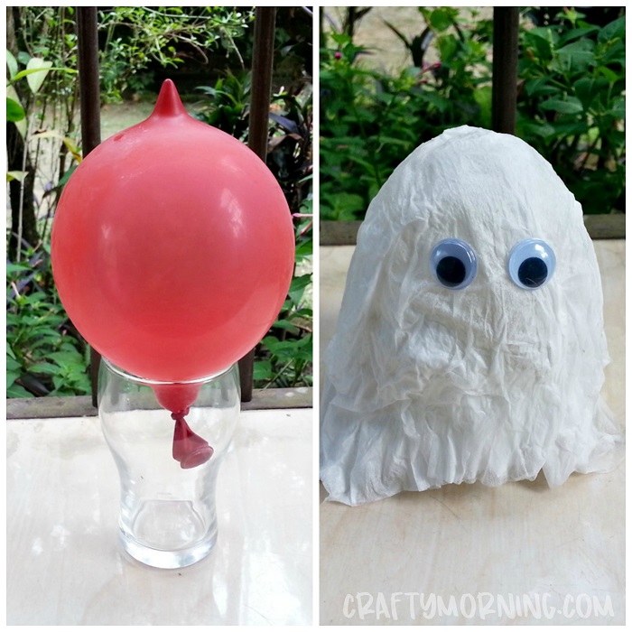 Make a Tissue Paper Ghost with a Balloon